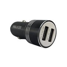 Телефонное азу 2 usb 2.4a, 10.5 вт, цвет черный