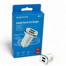 Телефонное азу 2 usb, 2,4 a, цвет белый