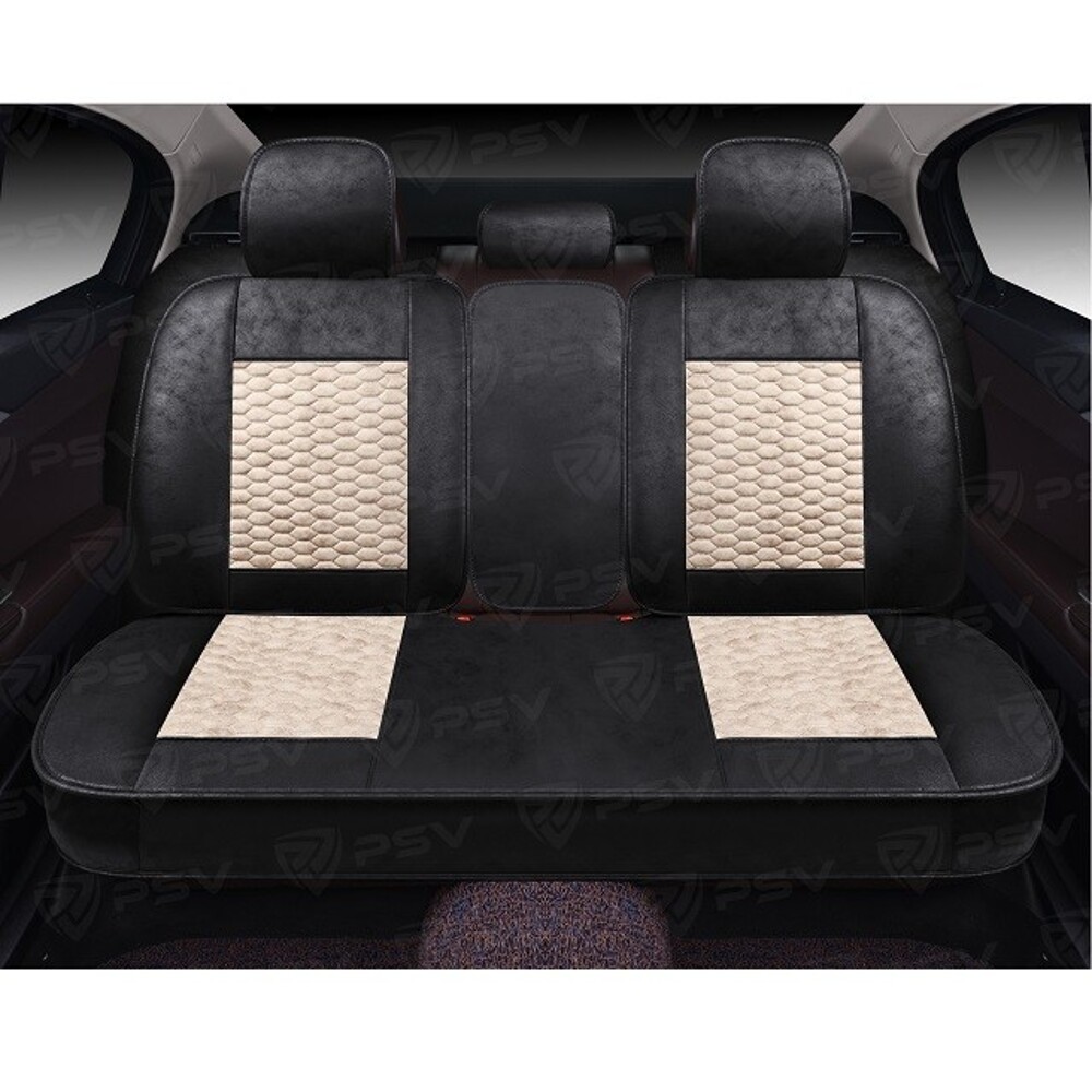 Комплект накидок на весь салон форма 5d armada skin, материал мокрая кожа, цвет черный, вставка бежевая, строчка бежевая Комплект накидок на весь салон форма 5d armada skin, материал мокрая кожа, цвет черный, вставка бежевая, строчка бежевая