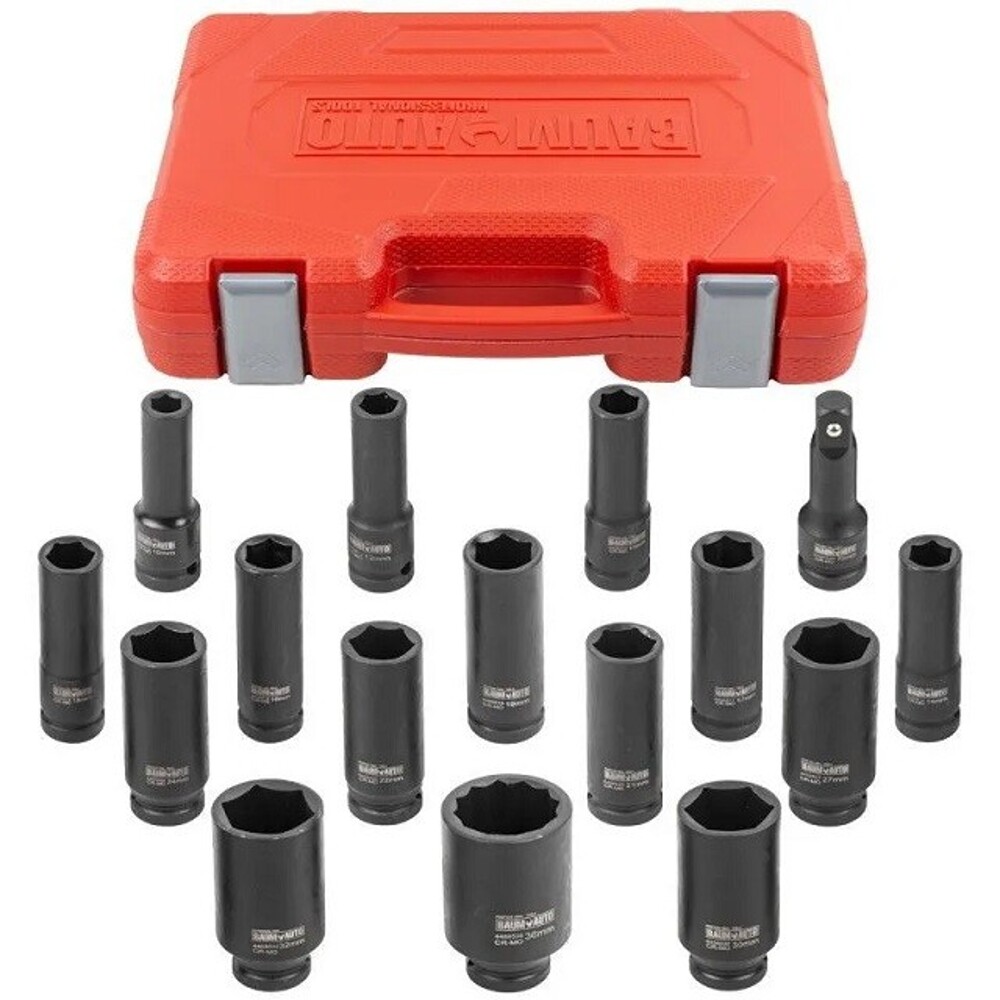 Набор головок 6-ти гр длинных ударных 1/2 из 16 предметов, в кейсе Набор головок 6-ти гр длинных ударных 1/2 из 16 предметов, в кейсе