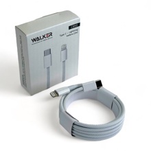 Телефонный кабель iphone - type-c, 2 м 30 W, в матерчатой обмотке, цвет белый