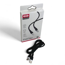 Телефонный кабель type-c - type-c, 1 м, 60W, силикон, цвет черный