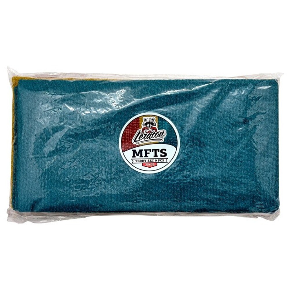 Набор салфеток из 9-ти шт 35*35 см микрофибра MFTS 280гр/м2 Набор салфеток из 9-ти шт 35*35 см микрофибра MFTS 280гр/м2