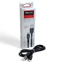 Телефонный кабель c380 micro usb- usb, 1 м, 2,4 A, цвет черный