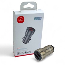 Телефонное азу 2 usb 12вт, 2.4а, цв серый