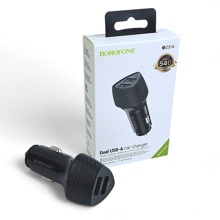 Телефонное азу 2 usb, 2,4 a, цвет черный