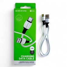 Телефонный кабель для IPhone - USB, 1 м, 3 A, материал PVC, цвет белый