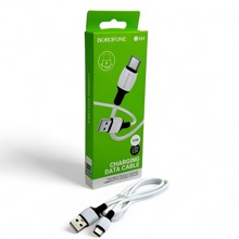 Телефонный кабель для TYPE-C - USB, 1м, 2,1 A, силикон, цвет белый