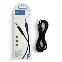 Телефонный кабель aux аудио 3,5мм A-A, цвет черный, длина 2 м