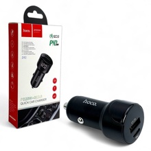 Телефонное азу 1 usb3.0 quick charger + 1pd type-c (20w), с вольтметром, цвет черный