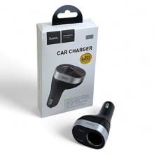 Телефонное азу 2 usb + вольтметр, 2,1 A, цвет черный