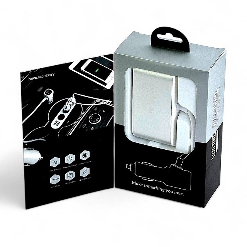 Разветвитель прикуривателя 3 гнезда + 2 USB, цвет серебро Разветвитель прикуривателя 3 гнезда + 2 USB, цвет серебро