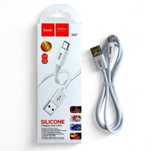 Телефонный кабель для Micro USB - USB, 1 м, 2,4 A, материал нейлон, цвет белый