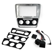 Рамка для магнитолы 10 SKODA OCTAVIA серебро 2004-2014г