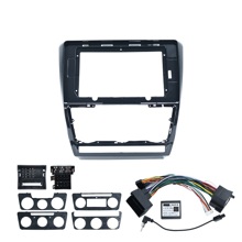 Рамка для магнитолы 10 SKODA OCTAVIA черная 2004-2014г