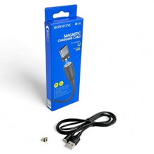 Телефонный кабель для TYPE-C - USB магнитный, 1 м, цвет черный