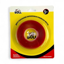Скотч BULL 10 мм * 5 м двусторонний, прозрачный