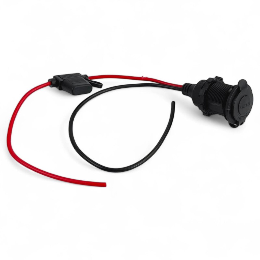 Врезной разъем под прикуриватель с проводом и предохранителем 12V Врезной разъем под прикуриватель с проводом и предохранителем 12V