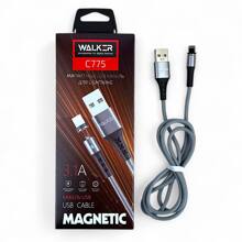 Телефонный кабель lightning usb 3.1a, магнитный, цвет серый