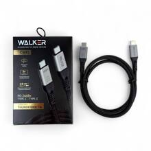 Телефонный кабель type-c - type-c, в матерчатой обмотке, цвет черный