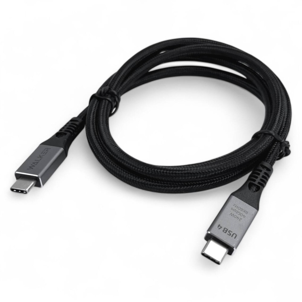 Телефонный кабель type-c - type-c, в матерчатой обмотке, цвет черный Телефонный кабель type-c - type-c, в матерчатой обмотке, цвет черный