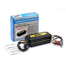 Зарядное устройство вымпел- 23 led индикатор GEL, WET, EFB, CA/CA (12V/6а)