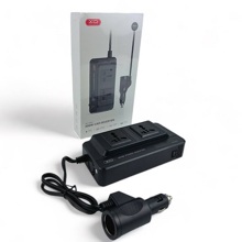 Преобразователь Инвертор питания от прикуривателя 200W с 12V на 220 V, черный