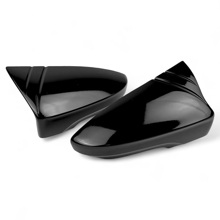 Накладка зеркала лада Гранта в стиле м зеркал бмв штатная установка (Черный лак) (Компл)