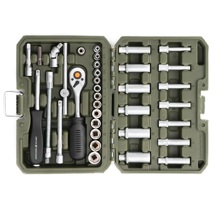 Набор головок 6-ти гр.с трещоткой 1/4 из 35 предметов