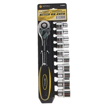 Набор головок 6-ти гр с трещеткой 1/2 из 11 предметов 10-24мм (эврика)/10