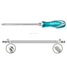 Отверткa двусторонняя 2 в 1 PH1+SL5, Cr-V