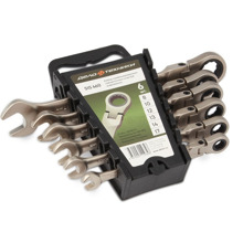 Набор ключей комбинированных трещоточных шарнирных из 6 шт.