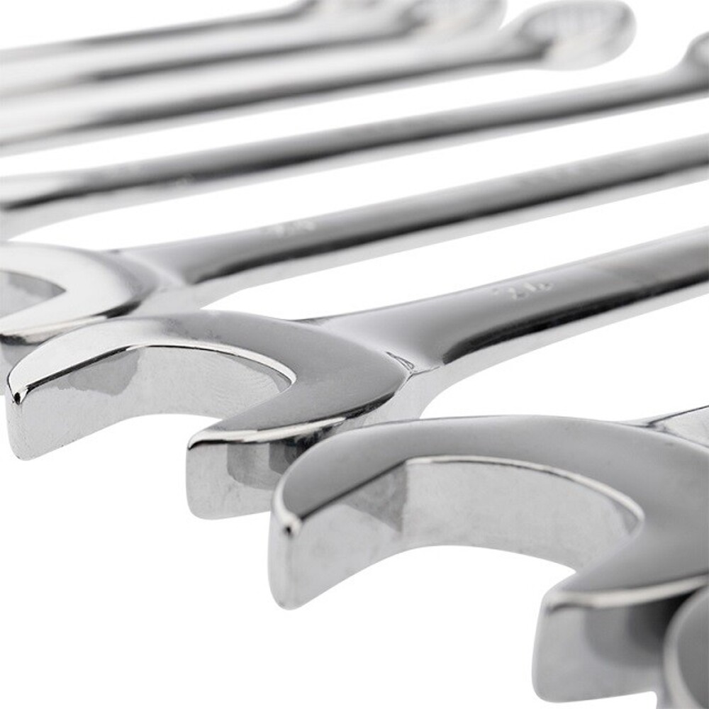 Набор ключей комбинированных 26 шт, полированный хром Набор ключей комбинированных 26 шт, полированный хром