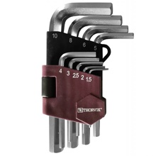 Набор ключей шестигранных 9 шт. короткие h1.5-h10