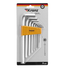 Набор ключей HEX 2,0-12 мм, 9 шт, удлиненные