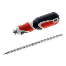 Отвертка переставная красно-бело-черная с регулировкой длины