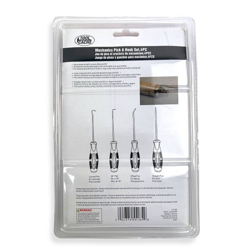 Набор инструмента шило, крючки, 4 предмета в блистере Набор инструмента шило, крючки, 4 предмета в блистере