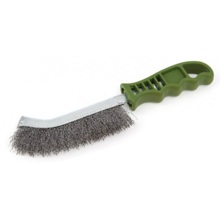 Щетка по металлу с пластиковой рукояткой, щетина из нержавеющей стали