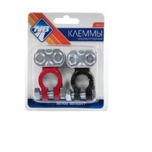 Клемма акб черные -, красные +, блистер, 2 шт.8