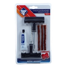 Комплект для ремонта шин (спиральный рашпиль, шило, жгут, клей) Шиномонтаж