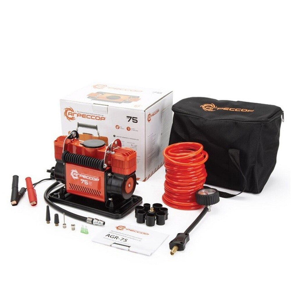 Компрессор 75 л/мин агрессор двухпоршневой Компрессор 75 л/мин агрессор двухпоршневой