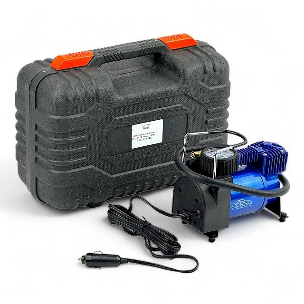 Компрессор 35 л/мин CL-104 150 Вт, 7 Атм, однопоршневой в кейсе Компрессор 35 л/мин CL-104 150 Вт, 7 Атм, однопоршневой в кейсе