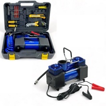 Компрессор 75 л/мин CL-113 300 Вт, 10 Атм, Двухпоршневой в кейсе, с набором инструментов