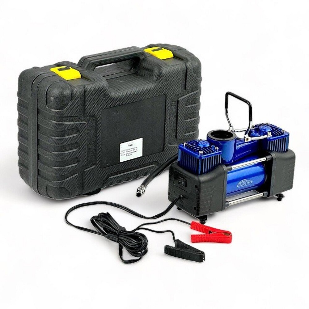 Компрессор 75 л/мин CL-113 300 Вт, 10 Атм, Двухпоршневой в кейсе, с набором инструментов Компрессор 75 л/мин CL-113 300 Вт, 10 Атм, Двухпоршневой в кейсе, с набором инструментов