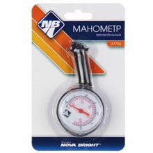 Манометр, механический, до 3.5 атм черный, в блистере