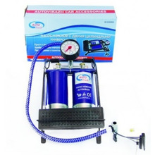 Насос ножной с манометром двойной