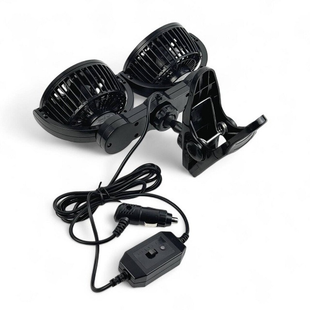 Вентилятор 4 12v, 6 Вт T-605 двойной на прищепке Вентилятор 4 12v, 6 Вт T-605 двойной на прищепке