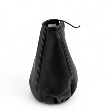 Чехол на ручку кпп, цвет черный, строчка черная