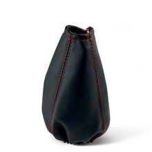 Чехол на ручку кпп, цвет черный, строчка красная