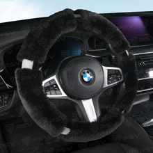 Оплетка ARKTIK-ALMAZ искусственный Мех, цвет черный + серебро, размер M